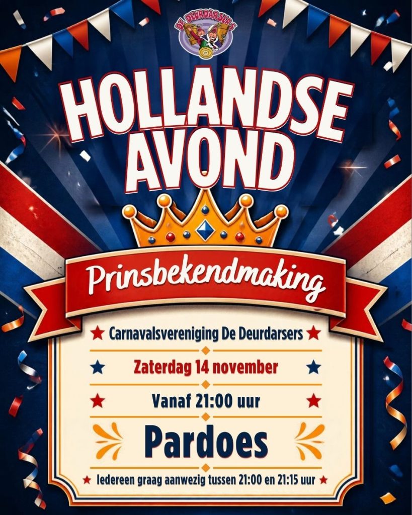 Hollandse Avond tijdens de prinsbekendmaking opmeer/spanbroek/hoogwoud carnaval